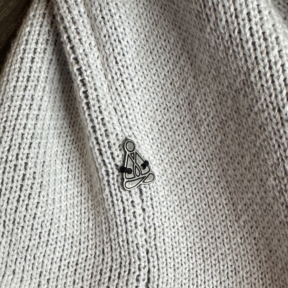 Neon Buddha Gray and White Wild Side Pullover 100% Cotton Sweater - Picture 6 of 10